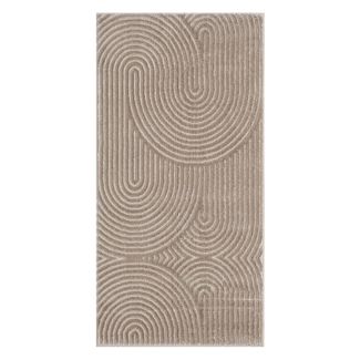 Denna produkten heter Bella Zen Mörkbeige Gångmatta i Mörkbeige färg från 227,00 kr, tillverkad av Polyester & Polypropylen material - SE Mattor