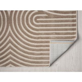 Denna produkten heter Bella Zen Mörkbeige Gångmatta i Mörkbeige färg från 227,00 kr, tillverkad av Polyester & Polypropylen material - SE Mattor