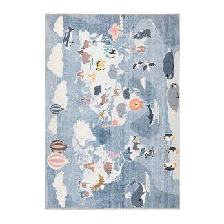 Denna produkten heter Gwendolen, tillverkad av Polypropylen material med en vacker Blå färg - SE Mattor