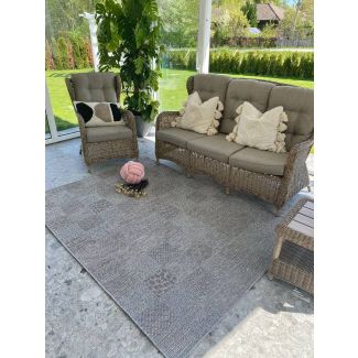 Echo Space Grå Inom- och utomhusmatta