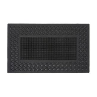 Dörrmatta Flätad Pinmat Svart