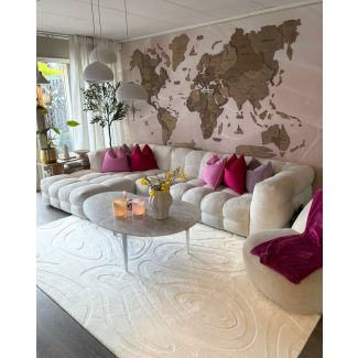 Tvättbar Mjuk Ryamatta Fuzzy Meia Offwhite