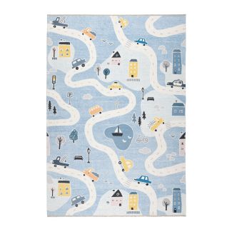 Denna produkten heter Arabella, tillverkad av Polypropylen material med en vacker Blå färg - SE Mattor