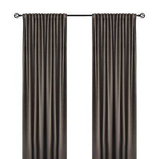 Rumsförmörkande Sammetsgardin 2-pack Mathilde Taupe