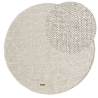 Denna produkten heter Molly, tillverkad av 80% Ull & 20% Bomull material med en vacker Kräm/Grå färg - SE Mattor