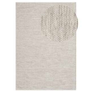 Denna produkten heter Molly, tillverkad av 60% Ull & 40% Bomull material med en vacker Kräm/Grå färg - SE Mattor