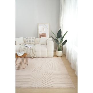 Denna produkten heter Rabbit Bene, tillverkad av Polyester material med en vacker Ljusbeige färg - SE Mattor