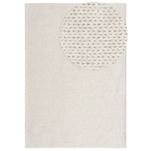 Denna produkten heter Mellby, tillverkad av 80% Ull & 20% Bomull material med en vacker Offwhite färg - SE Mattor